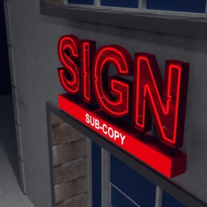 Neon Lit / Wall Mount Free Standing on Illuminated Ledge Raceway - Image 5