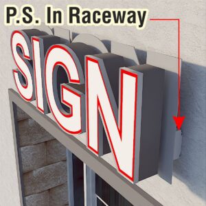 Dual Lit Exposed Raceway - Power Supply In Raceway
