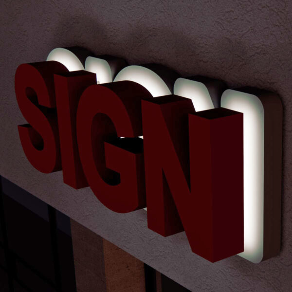 Halo Lit on Contour Backer - Power Supply In Letter - Image 6