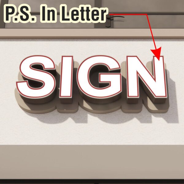 Dual Lit on Contour Backer - Power Supply In Letter